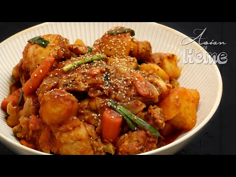 Dakbokkeumtang (Korean Spicy Chicken Stew)