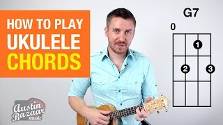 Video thumbnail of "How to Play Ukulele Chords Part 1 | Soprano, Concert, Tenor"