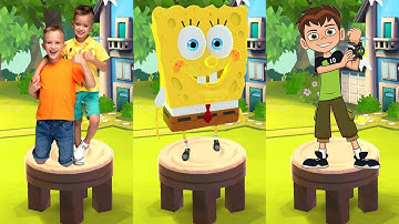 Vlad & Niki Run VS Tag with Ryan SpongeBob SquarePants VS Ben 10 Up To Speed All Characters Unlocked