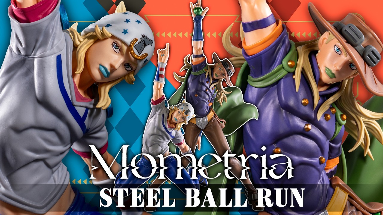 【ジョジョ】仲良く挙手のポーズでプライズに登場!「Mometria」のジョニィとジャイロを開封!