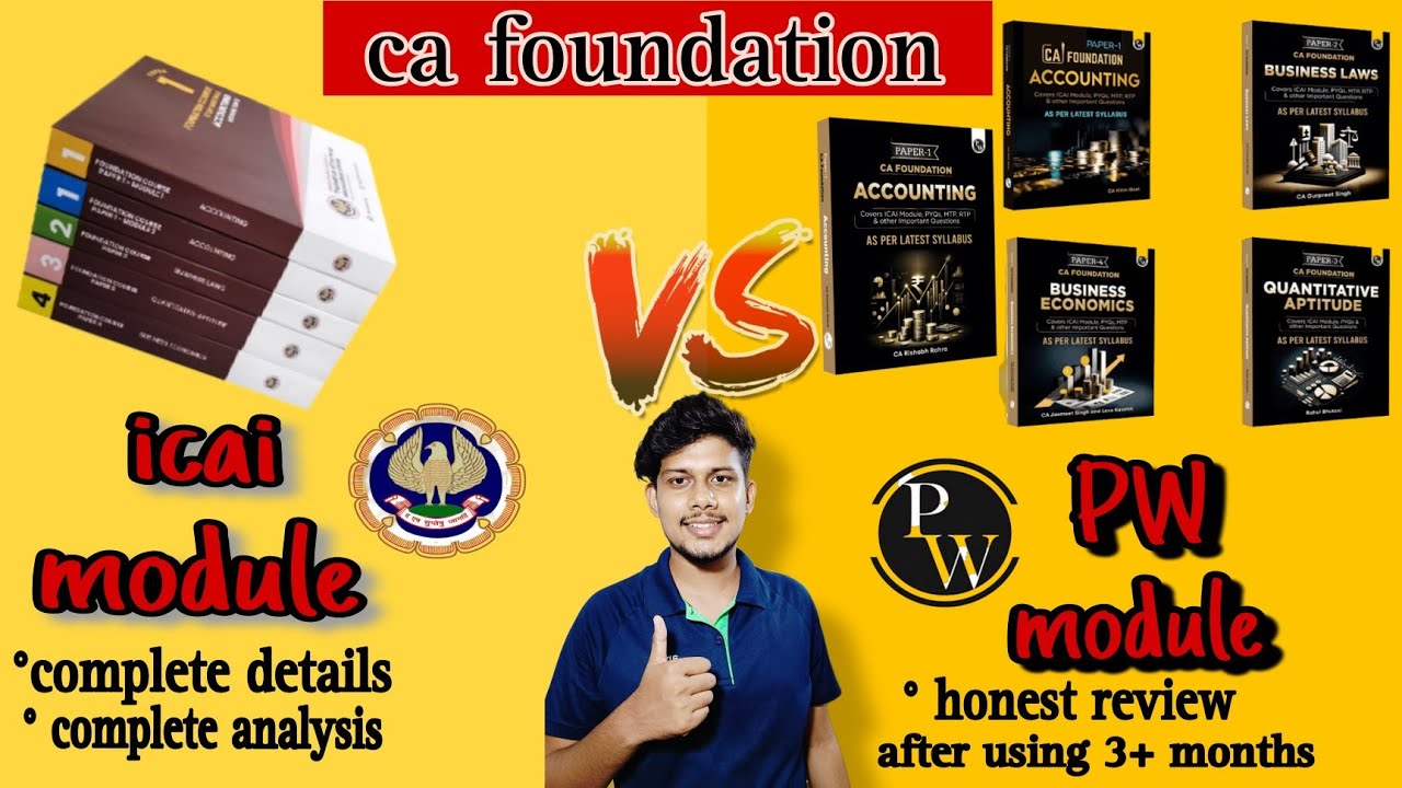 pw #cafoundation module honest #review ll comparison from #icai icai ...