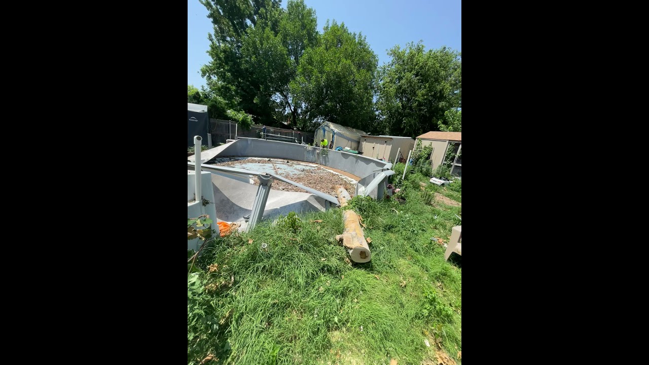 Tree Crashes Into Above-Ground Pool During Storm | Crazy Backyard Storm Damage!