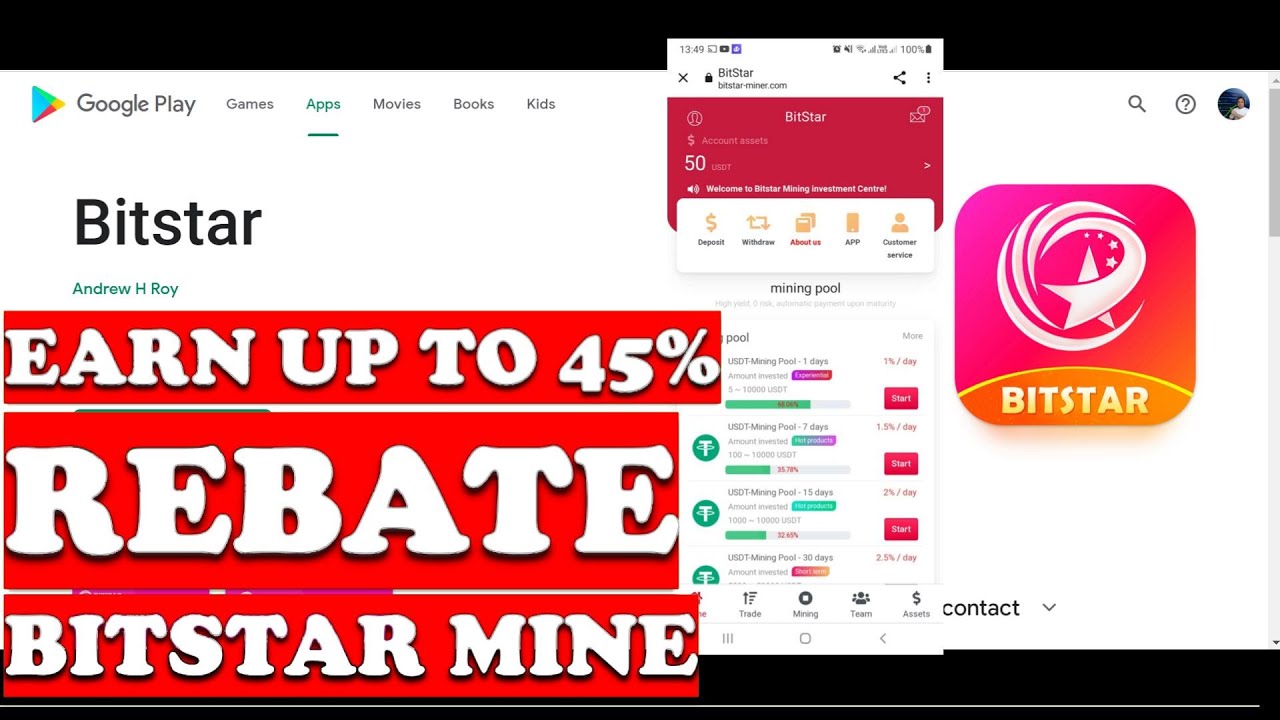 bitstar-mine-mine-and-earn-app-earn-up-to-45-rebate-tagalog-youtube