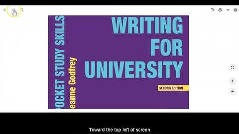 Navigating an eBook in BibliU