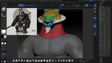 Sculpting Black Tiger Concept Part 4 (ZBrush / Blender)
