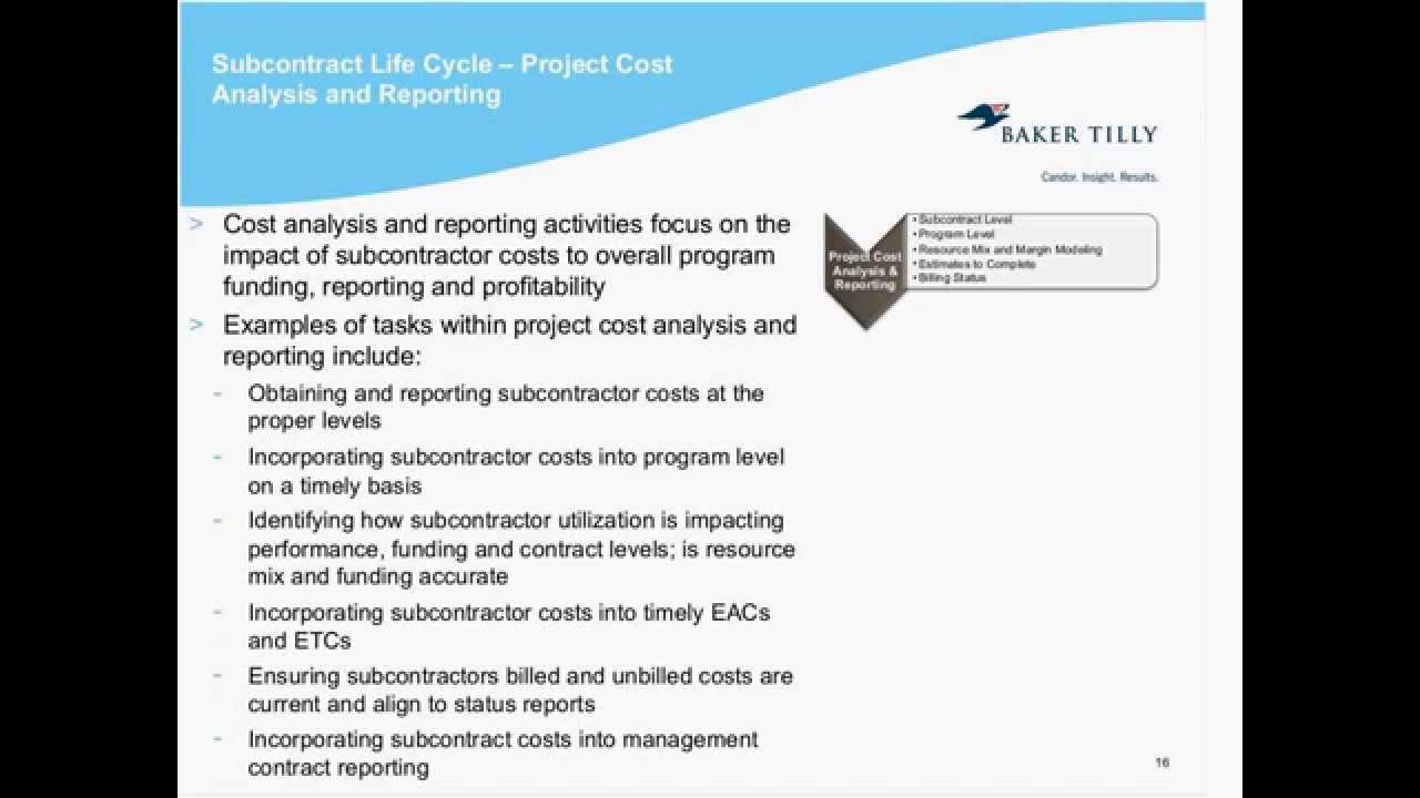 Subcontract Management – Issues in identifying, awarding, and managing subcontractors 20150311 1932