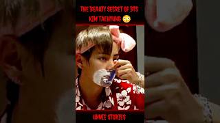 BEAUTY SECRET OF KIM TAEHYUNG 😳 BTS V CLEAN SHAV 😱 #taehyung #bts #kpop #shorts