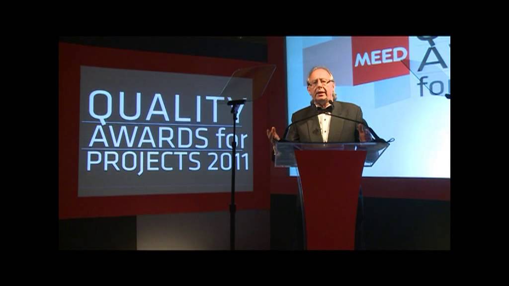 Phil Blizzard introducing the MEED Quality Awards for Projects