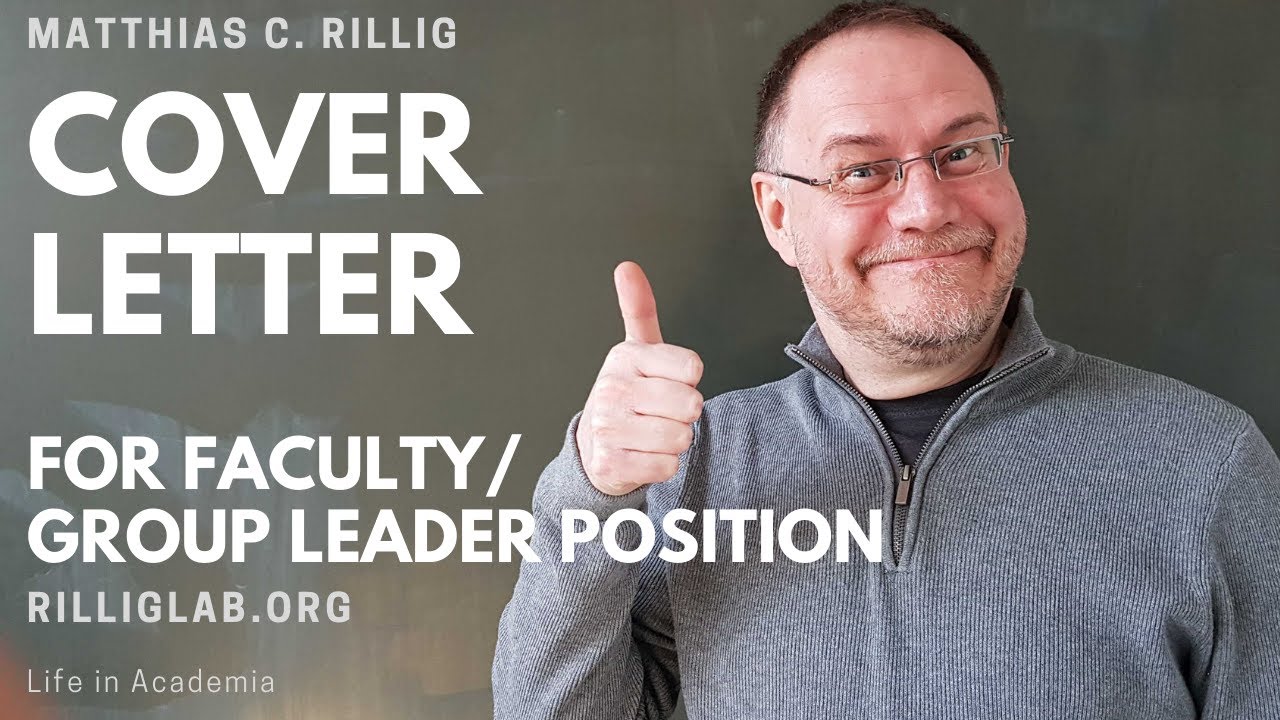 Cover letter for a faculty or group leader position. #academia #faculty #jobapplication