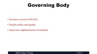 ILO - ( International Labour Organization)