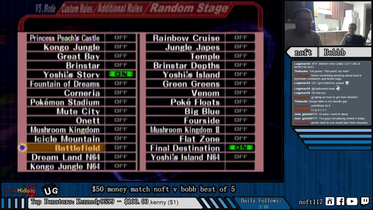 $50 money match noft (Marth) vs bob bobby bobbb (Falco) Melee