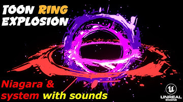 Toon Ring Stylized Explosion Niagara system with Sounds - Ready to play on Unreal Engine