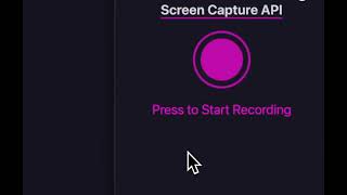 Screen Recorder Using API | Screen Recorder | Window Screen Recorder | PC Screen Recorder