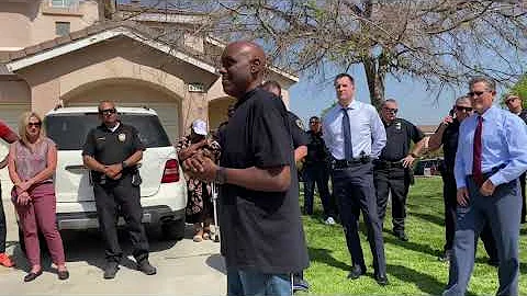 Police Officer with stage 4 bone cancer makes spee...