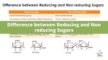 Difference between Reducing and Non reducing Sugars