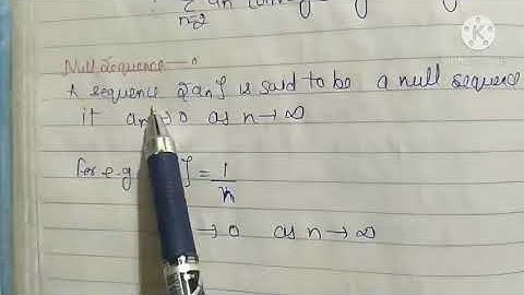 null sequence and theorem