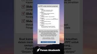 Isi PPT untuk seminar proposal #shorts #skripsi #kuliah  #mahasiswa