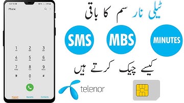 How to Check Telenor Remaining Sms Minutes Mbs 2023