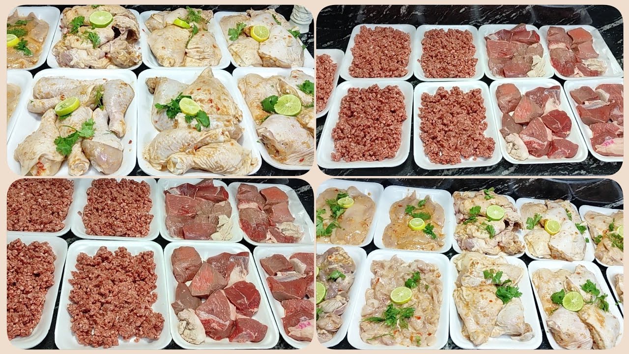 تقسيمه عملي للفراخ واللحوم🥩بأفكار  اقتصاديه وجبات لحوم بلدي تكفيكي طول الشهر 👌