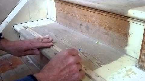 Tightening squeaky stair treads risers