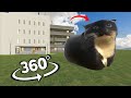 Maxwell the cat 360 chase you in parking garage but its 360 degree vr