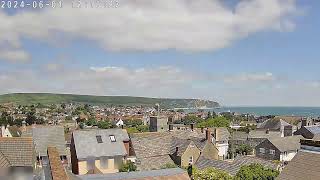 1st June - Sunny Day and high clouds - Swanage Dorset Webcam Timelapse | Stunning Coastal Views