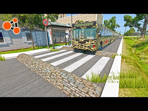 Speedbump vs Bus BeamNG.drive | Beamng Crashes TV