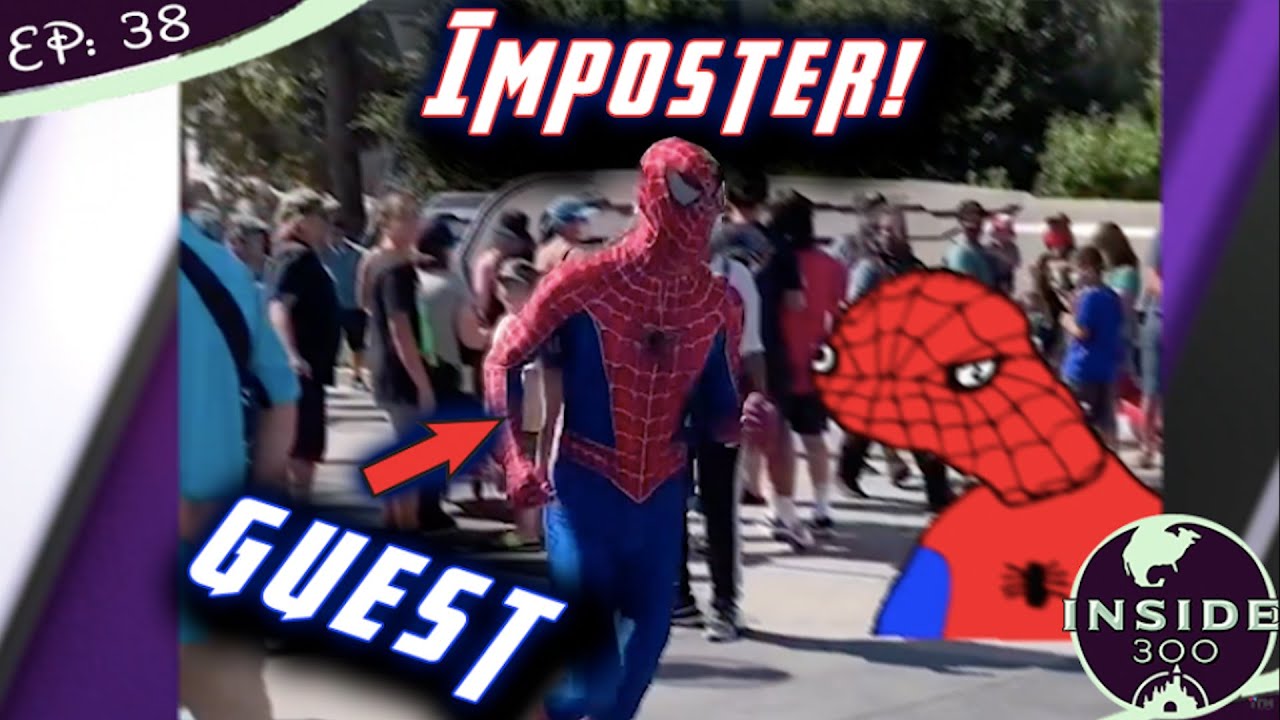 Park Guest Dressed as Spider-Man Flips through Avengers Campus at Disneyland