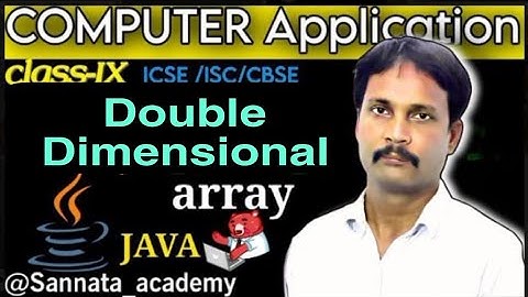 "Demystifying Double Dimensional Arrays in Java - A Comprehensive Tutorial" For ICSE student