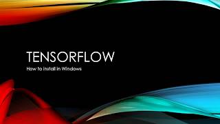 TENSORFLOW installation for MACHINE LEARNING screenshot 3