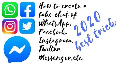 How to create a fake chat/conversation of WhatsApp, Facebook, Instagram, Twitter,etc on your Android