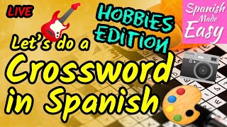 Learn Spanish: HOBBIES EDITION, Let's do a Crossword Puzzle in Spanish. screenshot 4
