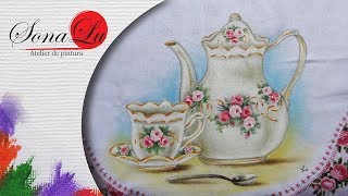 Faça essa Linda Pintura – Bule de Porcelana em Tecido