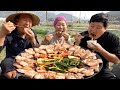 봄철 파로 만든 맛있는 파김치와 쫀득쫀득한 오겹살, 볶음밥으로 마무리~ (Samgyeopsal &amp; Green onion kimchi) 먹방! - Mukbang eating show