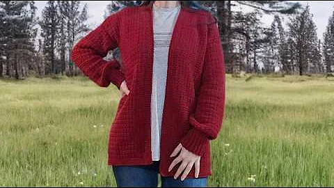 Crochet Easy Cardigan Tutorial  - Any Yarn - Any Size