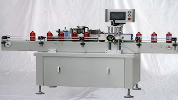 oriented labeling machine linear type labeler fixed position with wrap station 圓瓶定位貼標機直線式