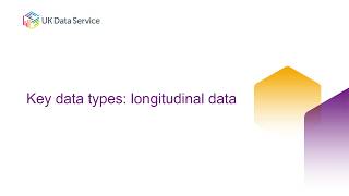 Key data types: longitudinal data