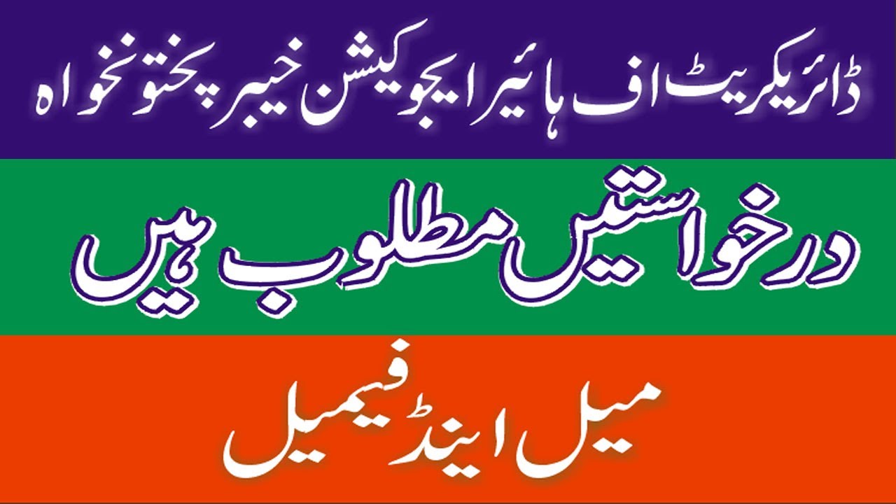 jobs-opportunities-directorate-higher-education-kpk-various-jobs