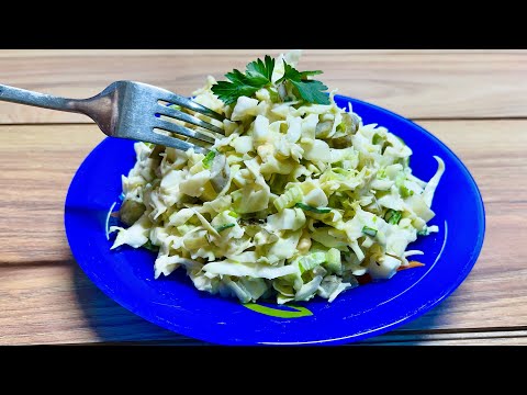 Just a few ingredients😱 egg and cabbage salad in just a few minutes! A simple and delicious recipe!