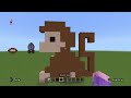 How to build a monkey pixel art- minecraft tutorial
