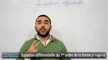 Equations différentielles du premier ordre à coefficients constants.