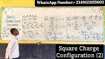 Square Charge Configuration (2) | Coulombs Law | #ganiyuabubakar #coulombs_law
