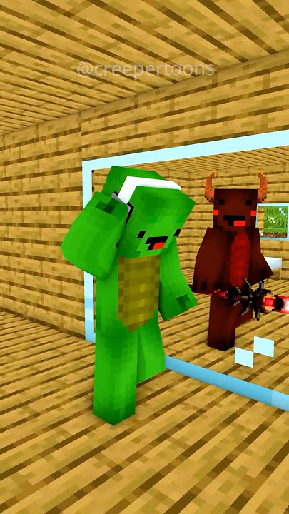 Epic Mikey vs Evil Mikey Mirror Battle - Maizen Minecraft #minecraft #minecraftanimation #animation