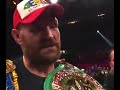 TYSON FURY GIVING JESUS CHRIST THE GLORY AFTER BEATING DEONTAY WILDER IN THEIR 3RD FIGHT !