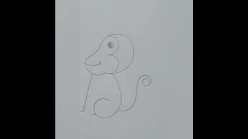 How to draw monkey for kids/easy monkey drawing