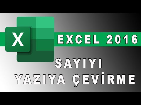 Video: Excel'de Sayıyı Metne Dönüştürme