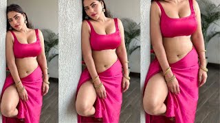 Dance In Pink Costume | Indian Fashion Model | Knot Skirt with Matching Blouse