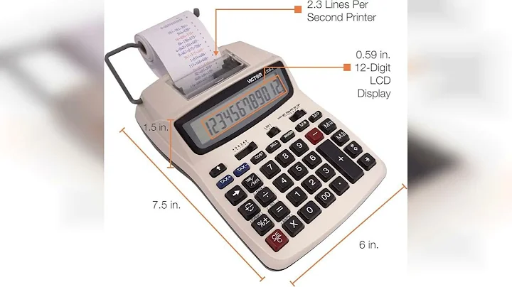 Review: Victor Printing Calculator, 1208-2 Compact and Reliable Adding Machine with 12 Digit L...
