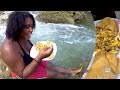 #Juniorlifestyleoffishing #spearfishing catch and cook fish Patty😋💯💯 outside settings at the river