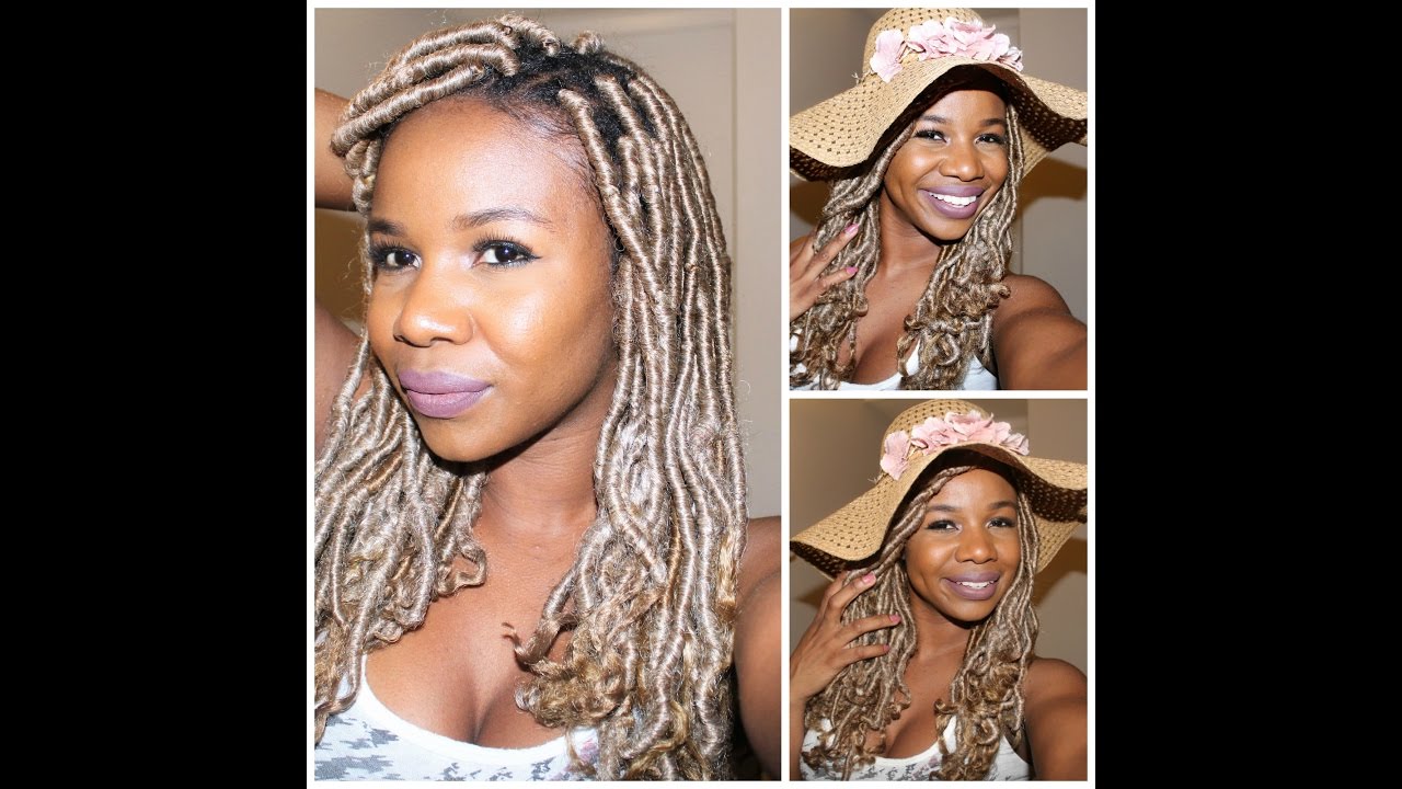 how to/goddess faux locs/ goldie locs (no glue.no burning) by lovely moymoy